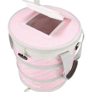Pink and Gray Insulated Cooler Bag